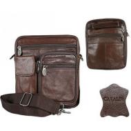 Meeste nahkkott HD-725L2 BROWN, , Meeste käekotid